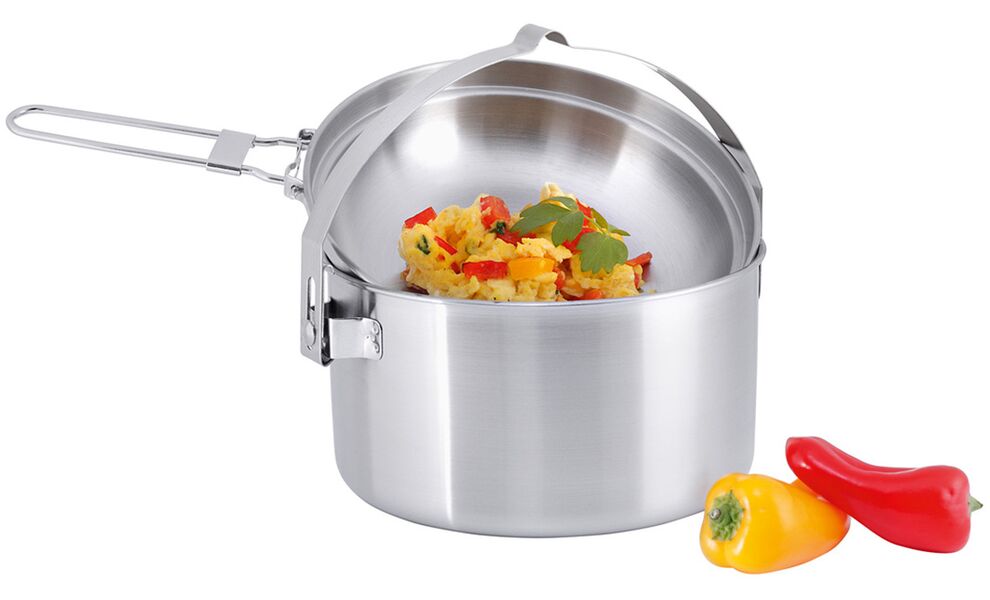 Туристичний набір сталевого посуду Tatonka Kettle на 1,6 л: казанок, сковорода, Тип комплекту: 1,6 л, зображення 5