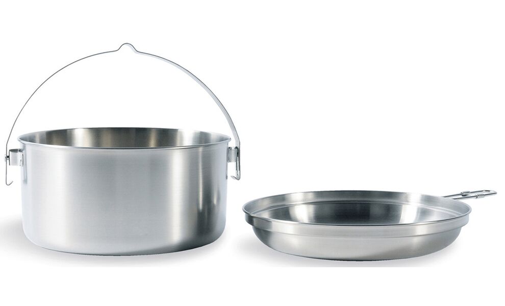 Туристичний набір сталевого посуду Tatonka Kettle на 4 л: казанок, сковорода, Тип комплекту: 4 л, зображення 3