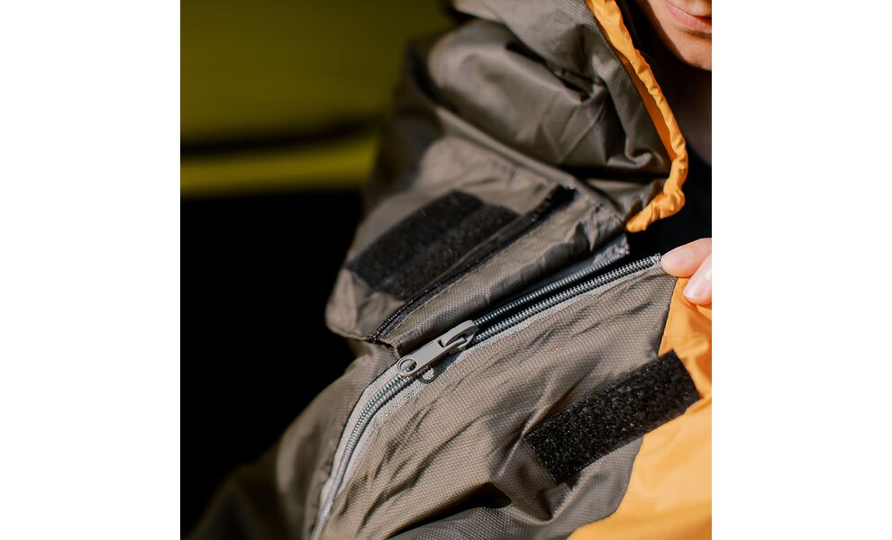 Демісезонний туристичний спальник Tramp Windy Light (Yellow) до 5°C: з капюшоном, Максимальний зріст користувача: 195, Колір: Yellow/Grey, Сторона застібки: права, зображення 18