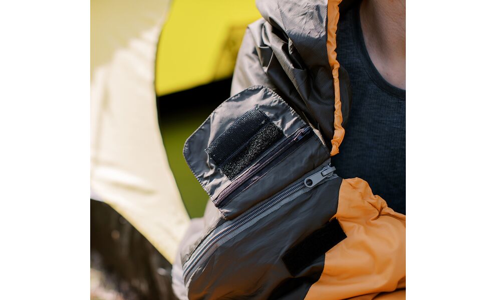 Демісезонний туристичний спальник Tramp Windy Light (Yellow) до 5°C: з капюшоном, Максимальний зріст користувача: 195, Колір: Yellow/Grey, Сторона застібки: ліва, зображення 18