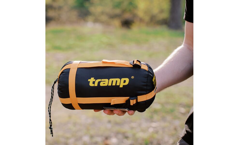 Літній кемпінговий спальник-ковдра Tramp Airy Light (Yellow) до 10°C, Максимальний зріст користувача: 185, Колір: Yellow/Grey, Сторона застібки: права, зображення 13