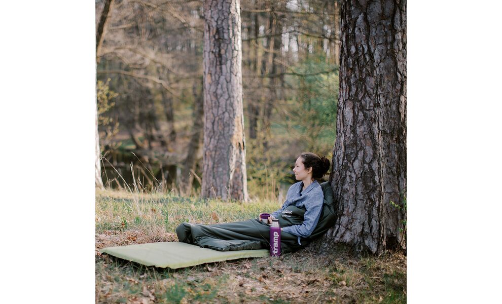 Демісезонний кемпінговий спальник-ковдра Tramp Shypit 200 Wide до 5°C: з капюшоном, Максимальний зріст користувача: 195, Колір: Olive, Сторона застібки: ліва, зображення 11