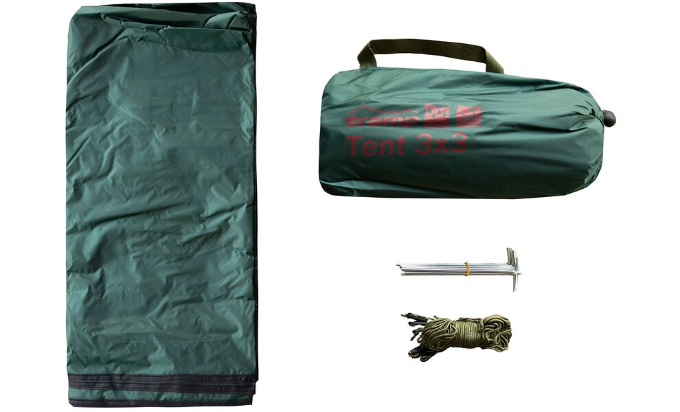 Туристичний тент Tramp UTRT-100, 300x300 см, Розмір: 300x300, Колір виробника: Green, зображення 8