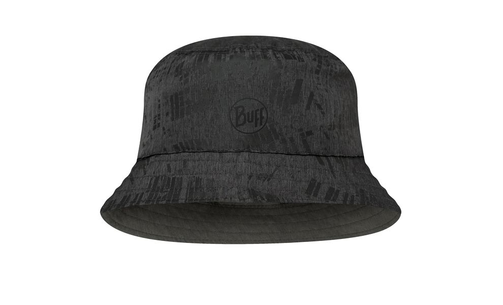 Панама BUFF® Travel Bucket (Gline Black/Grey), Колір виробника: Gline Black/Grey, Тип розміру: S/M, зображення 2