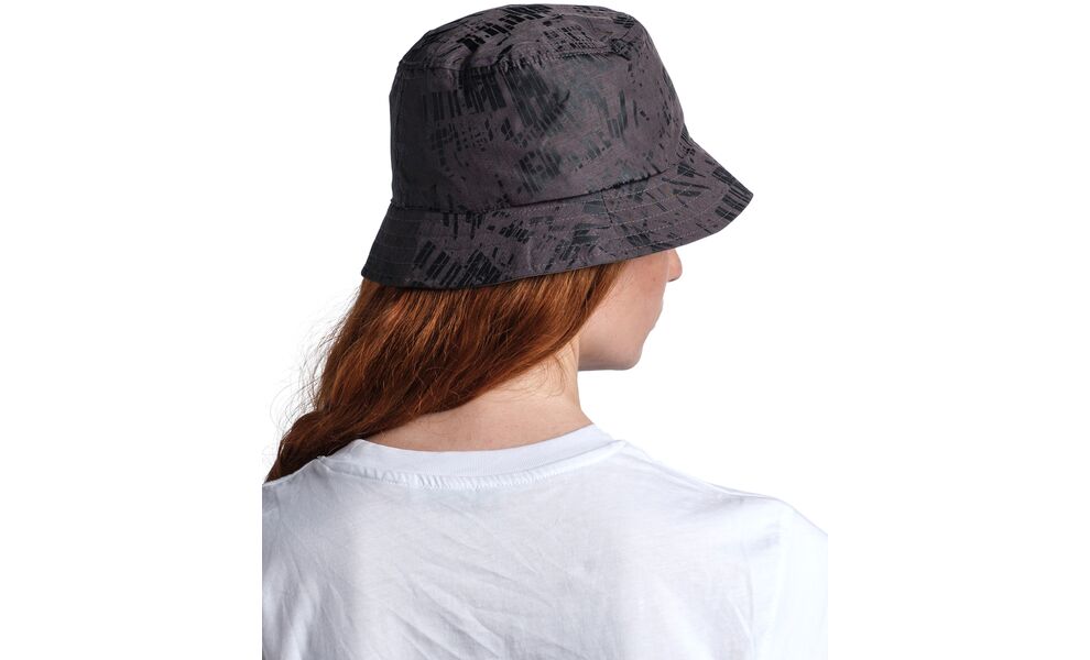 Панама BUFF® Travel Bucket (Gline Black/Grey), Колір виробника: Gline Black/Grey, Тип розміру: M/L, зображення 7