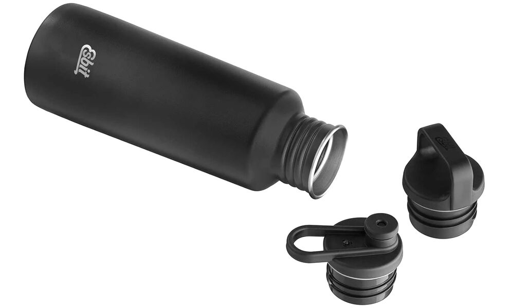 Спортивна пляшка для води з поїлкою та додатковою кришкою Esbit Pictor Sports (Black) на 750 мл, нержавіюча сталь, Об'єм: 750, зображення 2