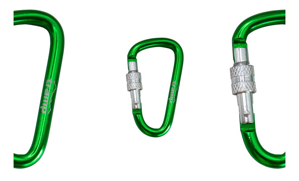 Набір карабінів Tramp UTRA-302 (Green), 10 шт., Тип розміру: 7 см, Колір: Green, зображення 4