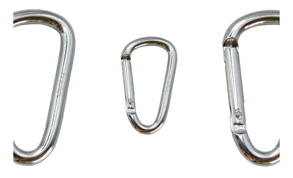 Набір карабінів Tramp UTRA-300 (Silver), 10 шт., Тип розміру: 6 см, Колір: Silver, зображення 3