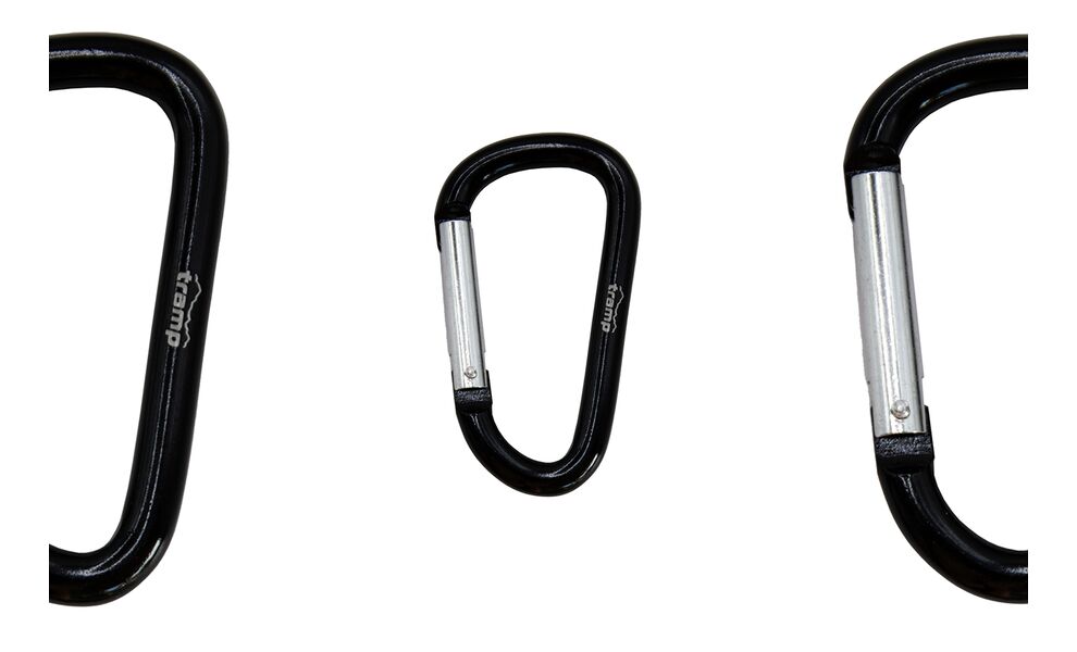 Набір карабінів Tramp UTRA-301 (Black), 10 шт., Тип розміру: 7 см, Колір: Black, зображення 3