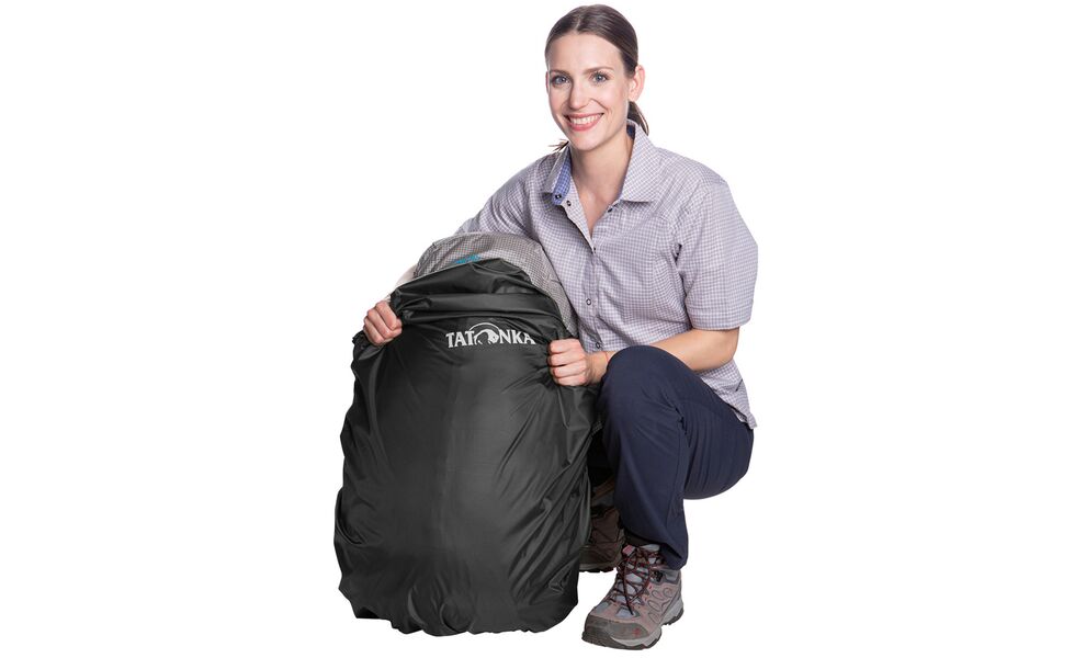 Дощовик на рюкзак Tatonka Rain Cover - M (Black), 40-55 л, Об'єм рюкзака: 40-55, Колір виробника: Black, зображення 9