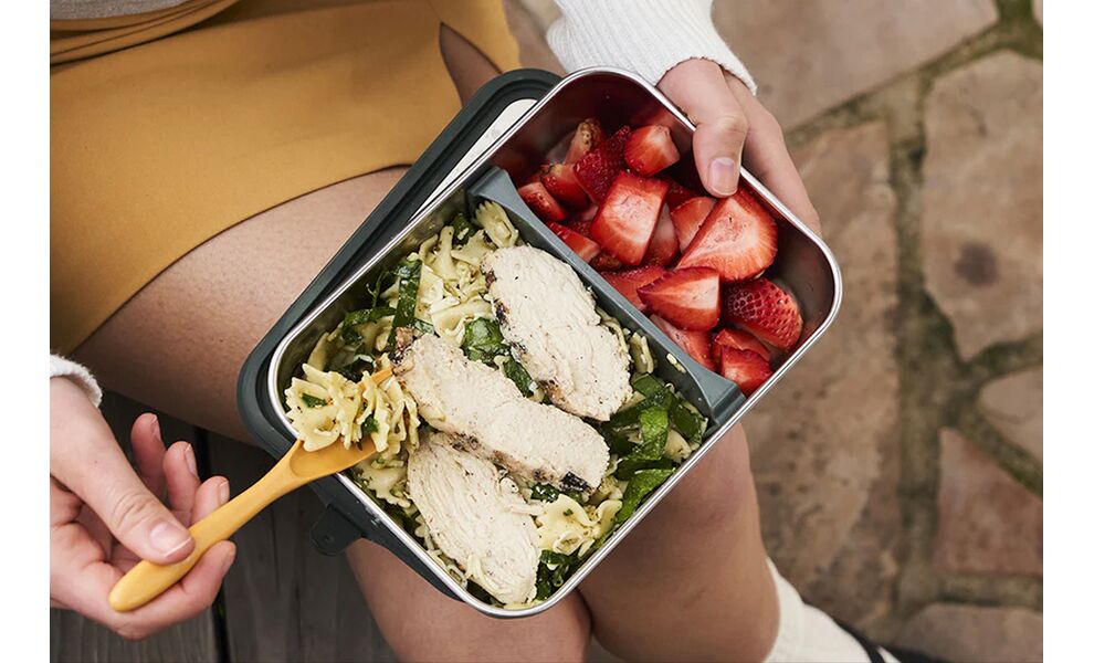 Туристичний герметичний контейнер для їжі Klean Kanteen Rise - Big Meal (Sea Spray) на 1626 мл, нержавіюча сталь, Об'єм: 1626, Колір: Sea Spray, зображення 7