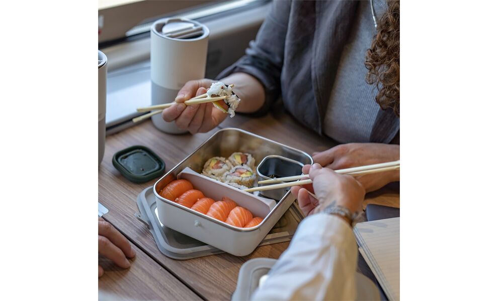 Туристичний герметичний контейнер для їжі Klean Kanteen Rise - Half Snack (Sea Spray) на 83 мл, нержавіюча сталь, Об'єм: 83, Колір: Sea Spray, зображення 13