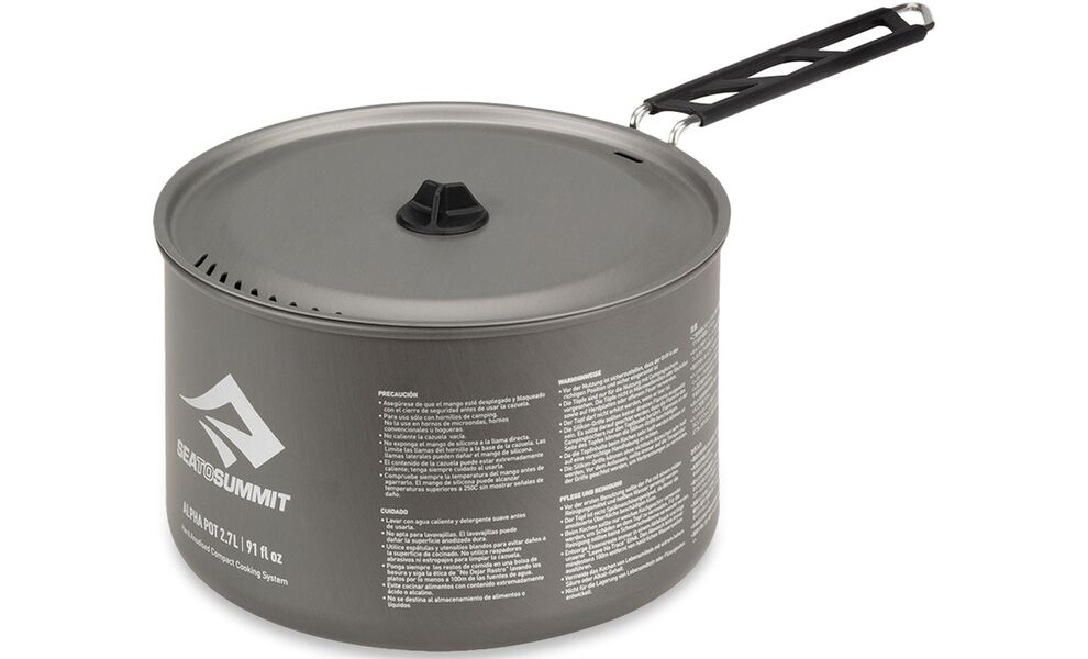 Кемпінговий набір каструль з анодованого алюмінію Sea to Summit Alpha Pot - Set 2.0: 2 каструлі, зображення 3