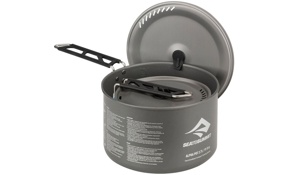 Кемпінговий набір каструль з анодованого алюмінію Sea to Summit Alpha Pot - Set 2.0: 2 каструлі, зображення 4