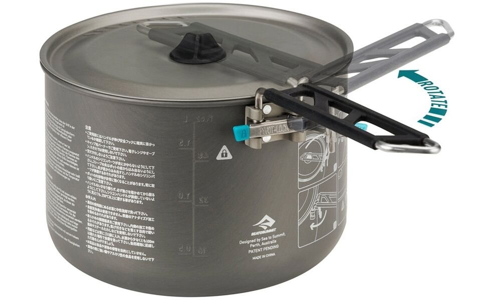 Кемпінговий набір каструль з анодованого алюмінію Sea to Summit Alpha Pot - Set 2.0: 2 каструлі, зображення 10