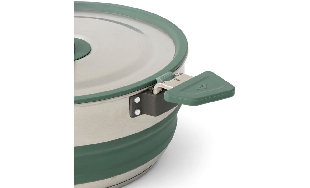 Складна туристична каструля для пальника Sea to Summit Detour (Laurel Wreath Green) на 3 л, харчовий силікон, Об'єм: 3, Колір виробника: Laurel Wreath Green, зображення 4