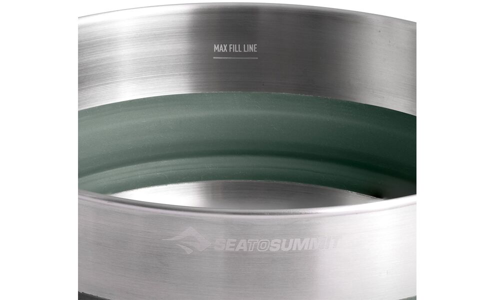 Складна туристична каструля для пальника Sea to Summit Detour (Laurel Wreath Green) на 3 л, харчовий силікон, Об'єм: 3, Колір виробника: Laurel Wreath Green, зображення 6