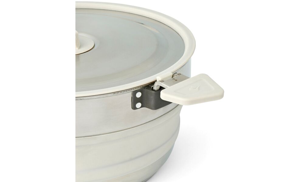 Складна туристична каструля для пальника Sea to Summit Detour (Moonstruck Grey) на 5 л, харчовий силікон, Об'єм: 5, Колір виробника: Moonstruck Grey, зображення 4