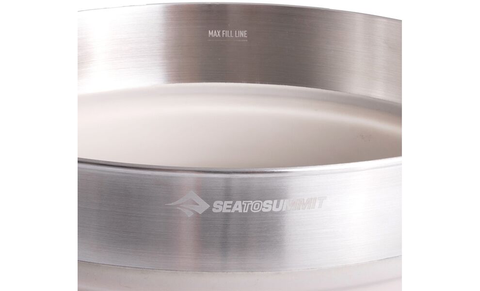 Складна туристична каструля для пальника Sea to Summit Detour (Moonstruck Grey) на 5 л, харчовий силікон, Об'єм: 5, Колір виробника: Moonstruck Grey, зображення 6