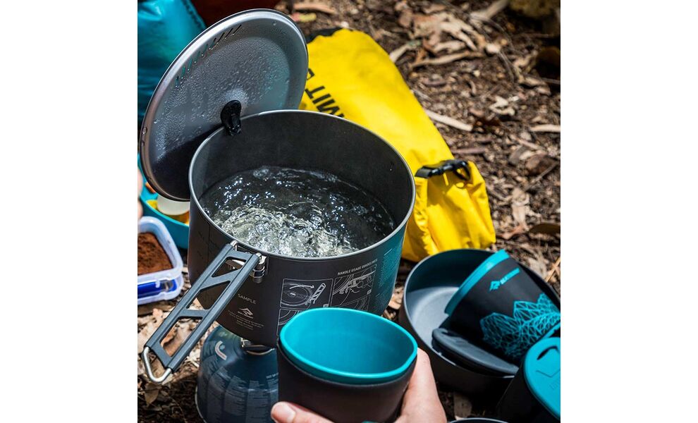 Кемпінговий набір каструль з анодованого алюмінію Sea to Summit Alpha Pot - Set 2.0: 2 каструлі, зображення 14