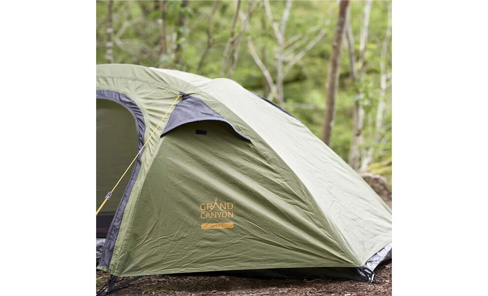 1-місний намет Grand Canyon Apex 1 Alu: двошаровий, вітростійкий, Кількість місць: 1, Матеріал каркасу: алюміній, Колір: Capulet Olive, зображення 17