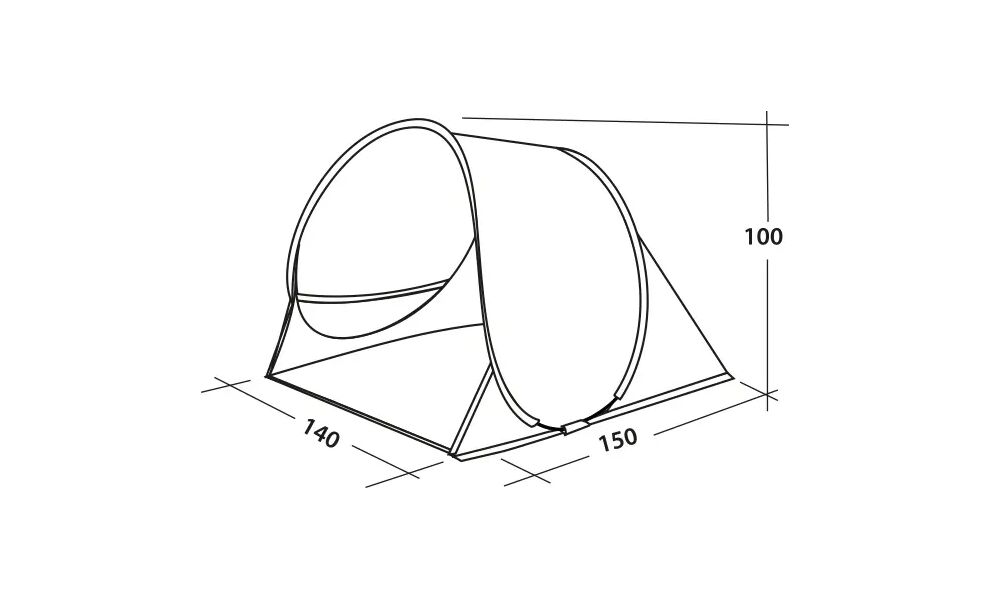Пляжний автоматичний намет Easy Camp Oceanic 50 (Grey/Sand), Колір: Grey/Sand, зображення 2