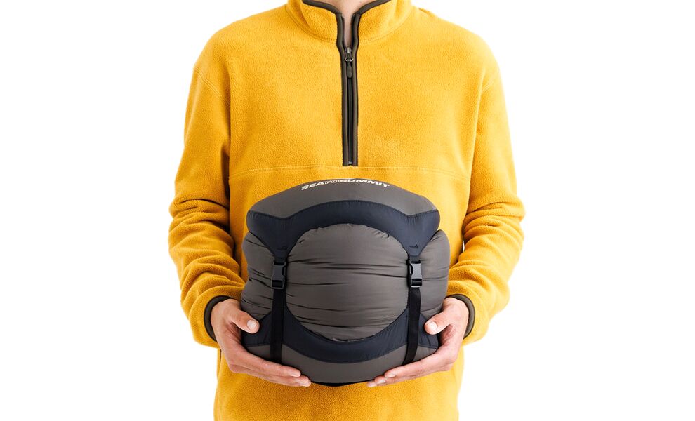 Зимовий пуховий спальник Sea to Summit Alpine -29C - Long до -29°C: з капюшоном, Максимальний зріст користувача: 198, Колір: Blazing Yellow, Сторона застібки: ліва, зображення 12