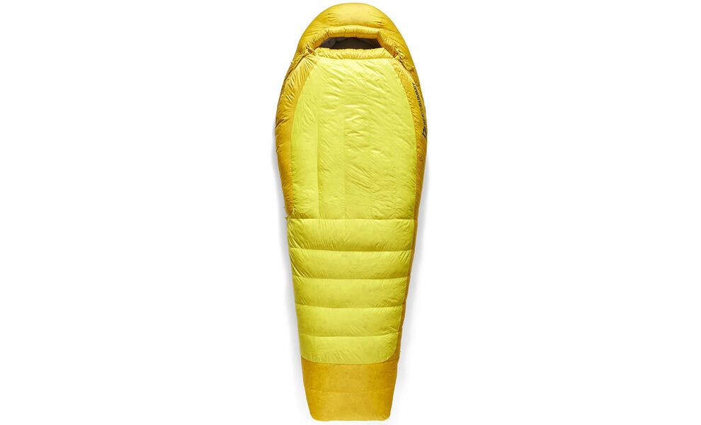 Зимовий пуховий спальник Sea to Summit Alpine -29C - Regular до -29°C: з капюшоном, Максимальний зріст користувача: 185, Колір: Blazing Yellow, Сторона застібки: ліва, зображення 2