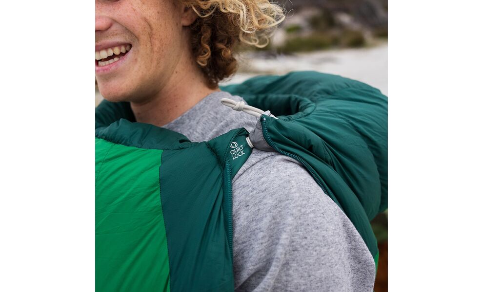 Демісезонний пуховий спальник Sea to Summit Ascent -1C - Regular до -1°C: з капюшоном, Максимальний зріст користувача: 185, Колір: Rain Forest Green, Сторона застібки: ліва, зображення 23