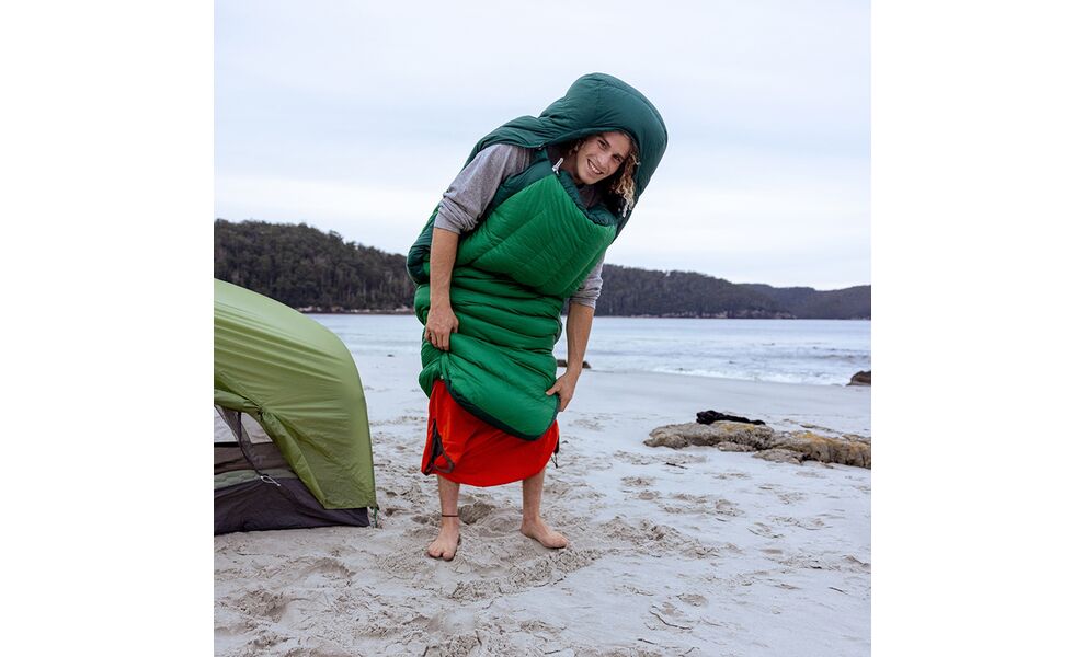 Демісезонний пуховий спальник Sea to Summit Ascent -1C - Regular до -1°C: з капюшоном, Максимальний зріст користувача: 185, Колір: Rain Forest Green, Сторона застібки: ліва, зображення 24