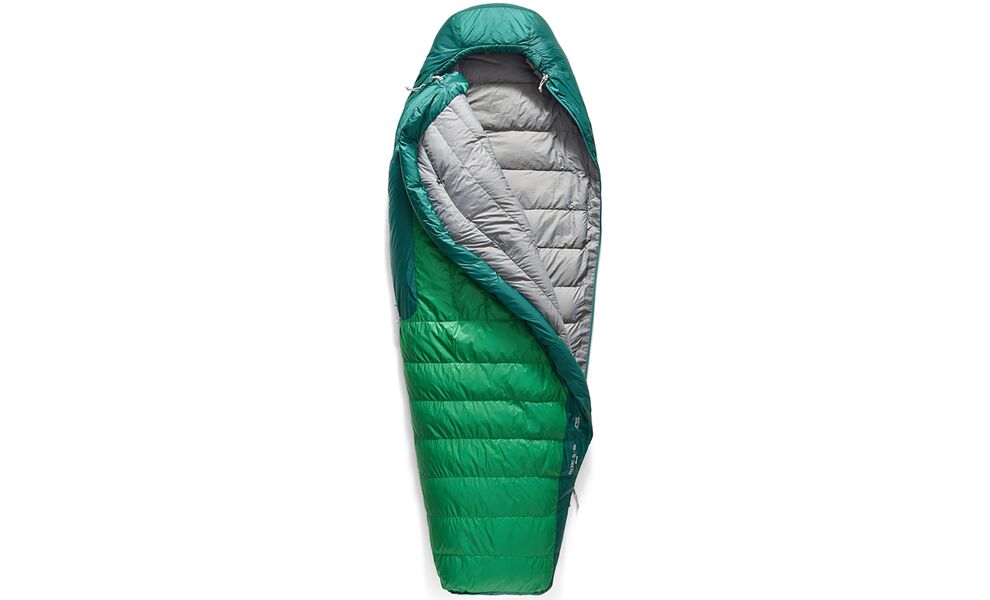 Демісезонний пуховий спальник Sea to Summit Ascent -9C - Regular до -9°C: з капюшоном, Максимальний зріст користувача: 185, Колір: Rain Forest Green, Сторона застібки: ліва, зображення 4