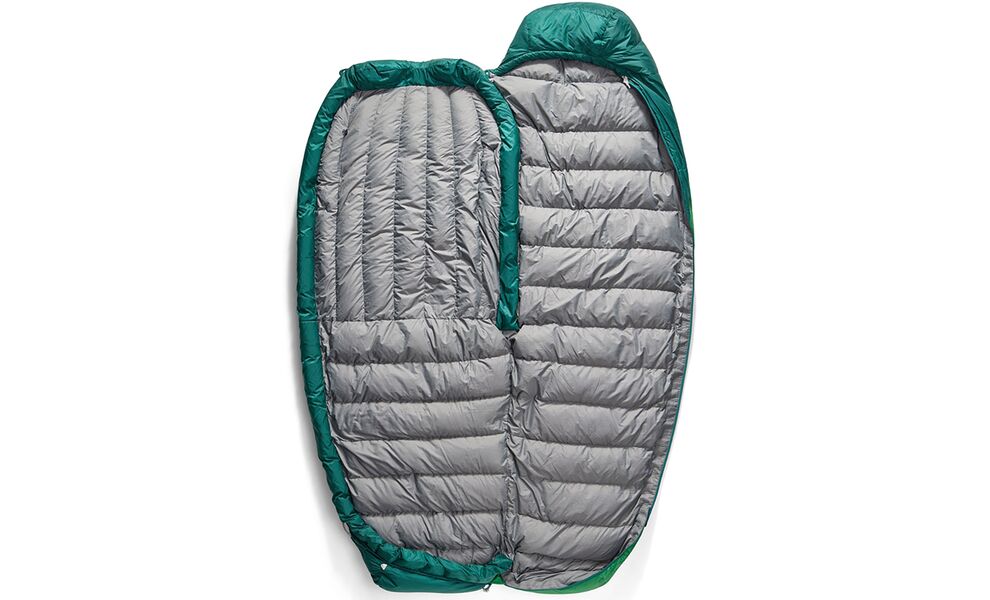 Демісезонний пуховий спальник Sea to Summit Ascent -9C - Regular до -9°C: з капюшоном, Максимальний зріст користувача: 185, Колір: Rain Forest Green, Сторона застібки: ліва, зображення 5