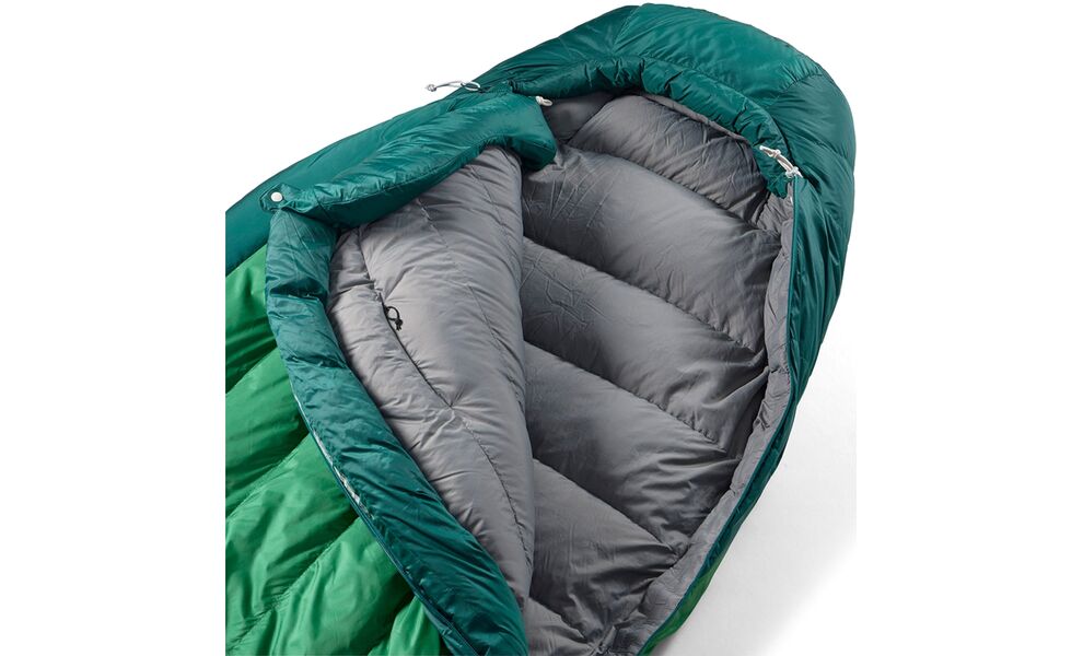 Демісезонний пуховий спальник Sea to Summit Ascent -9C - Long до -9°C: з капюшоном, Максимальний зріст користувача: 198, Колір: Rain Forest Green, Сторона застібки: ліва, зображення 9