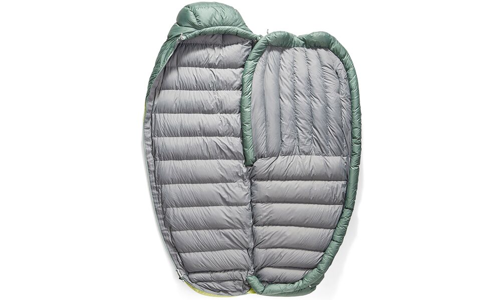 Демісезонний пуховий спальник Sea to Summit Ascent Women's -1C - Regular до -8°C: з капюшоном, Максимальний зріст користувача: 170, Колір: Celery Green, Сторона застібки: права, зображення 5