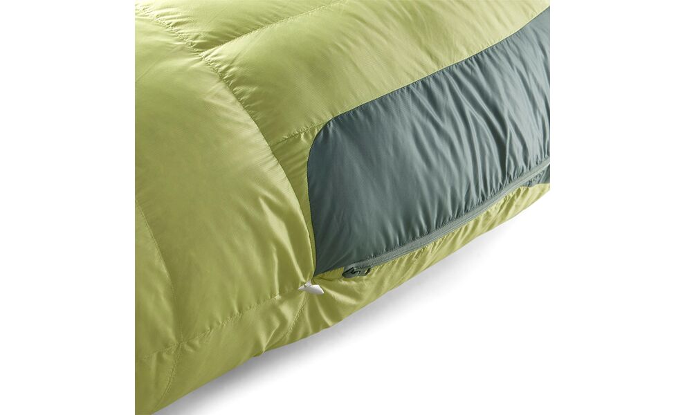 Зимовий пуховий спальник Sea to Summit Ascent Women's -9C - Regular до -15°C: з капюшоном, Максимальний зріст користувача: 170, Колір: Celery Green, Сторона застібки: права, зображення 9