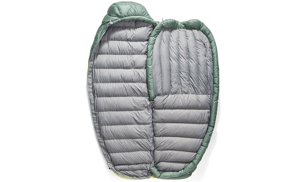 Зимовий пуховий спальник Sea to Summit Ascent Women's -9C - Regular до -15°C: з капюшоном, Максимальний зріст користувача: 170, Колір: Celery Green, Сторона застібки: права, зображення 5