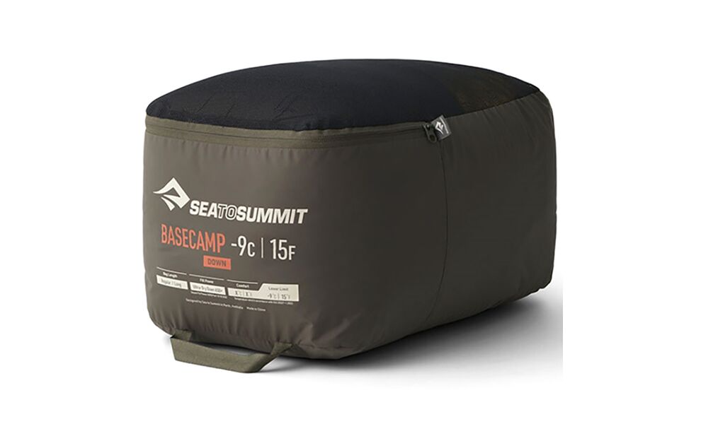 Демісезонний пуховий спальник Sea to Summit Basecamp -9C - Long до -9°C: з капюшоном, Максимальний зріст користувача: 198, Колір: Bombay Brown, Сторона застібки: ліва+права, зображення 17