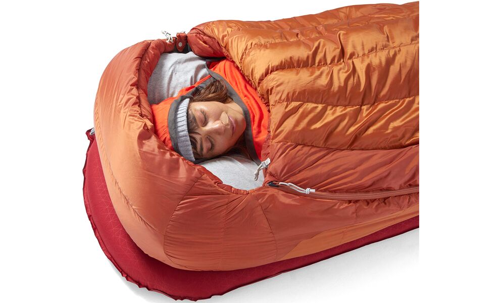 Демісезонний пуховий спальник Sea to Summit Basecamp -9C - Long до -9°C: з капюшоном, Максимальний зріст користувача: 198, Колір: Bombay Brown, Сторона застібки: ліва+права, зображення 11