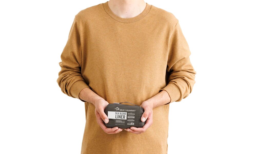 Вкладиш в спальник Sea to Summit Silk Blend Liner (Moonstruck Grey), Standard Mummy, Тип розміру: Standard Mummy, Колір: Moonstruck Grey, зображення 6