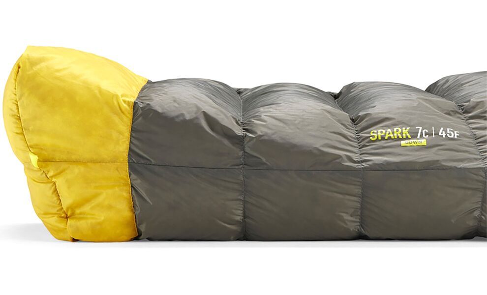 Зимовий пуховий спальник Sea to Summit Spark -18C - Regular до -18°C: з капюшоном, Максимальний зріст користувача: 185, Колір: Beluga Black, Сторона застібки: ліва, зображення 6