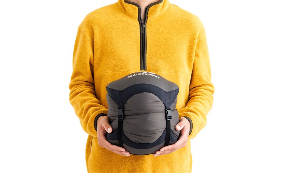 Зимовий пуховий спальник Sea to Summit Spark -18C - Regular до -18°C: з капюшоном, Максимальний зріст користувача: 185, Колір: Beluga Black, Сторона застібки: ліва, зображення 14