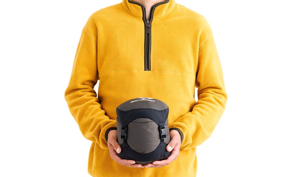 Демісезонний пуховий спальник Sea to Summit Spark -1C - Long до -1°C: з капюшоном, Максимальний зріст користувача: 198, Колір: Beluga Black, Сторона застібки: ліва, зображення 14