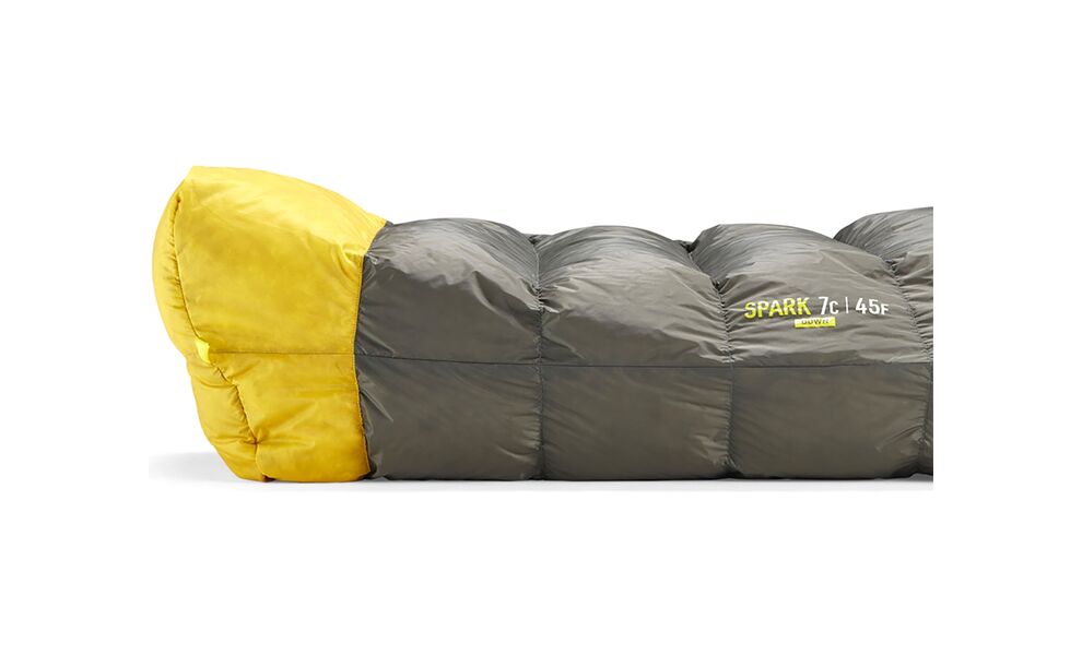 Демісезонний пуховий спальник Sea to Summit Spark -1C - Regular до -1°C: з капюшоном, Максимальний зріст користувача: 185, Колір: Beluga Black, Сторона застібки: ліва, зображення 6