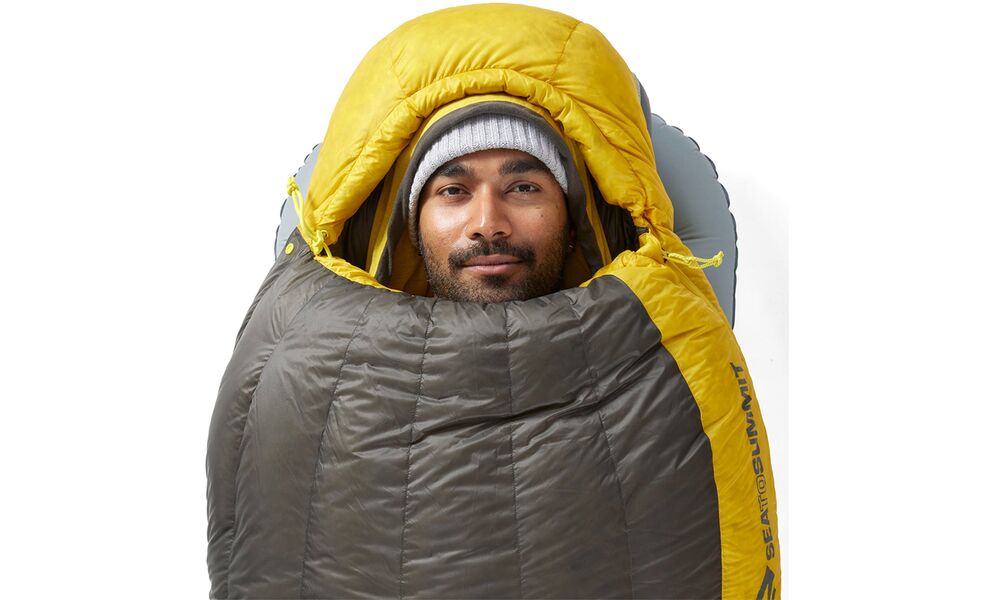 Демісезонний пуховий спальник Sea to Summit Spark -9C - Long до -9°C: з капюшоном, Максимальний зріст користувача: 198, Колір: Beluga Black, Сторона застібки: ліва, зображення 11