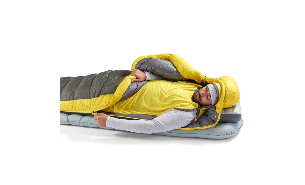 Зимовий пуховий спальник Sea to Summit Spark -18C - Regular до -18°C: з капюшоном, Максимальний зріст користувача: 185, Колір: Beluga Black, Сторона застібки: ліва, зображення 7