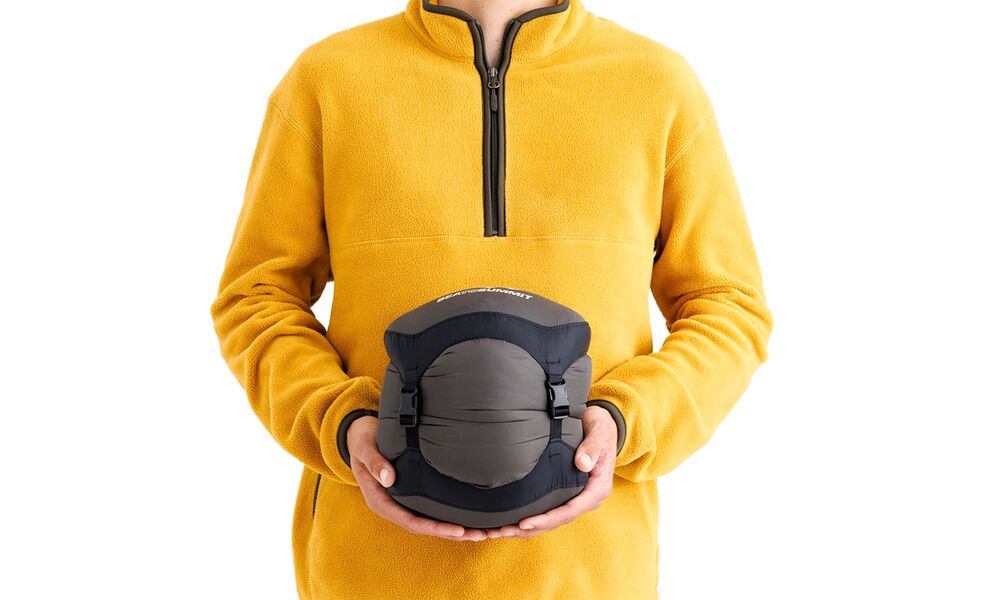 Демісезонний пуховий спальник Sea to Summit Spark -9C - Regular до -9°C: з капюшоном, Максимальний зріст користувача: 185, Колір: Beluga Black, Сторона застібки: ліва, зображення 13