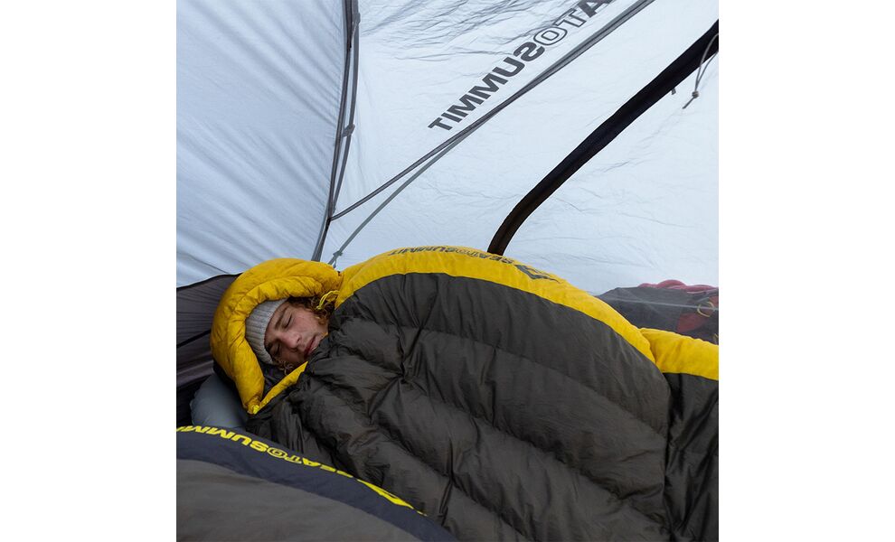 Демісезонний пуховий спальник Sea to Summit Spark -9C - Regular до -9°C: з капюшоном, Максимальний зріст користувача: 185, Колір: Beluga Black, Сторона застібки: ліва, зображення 16