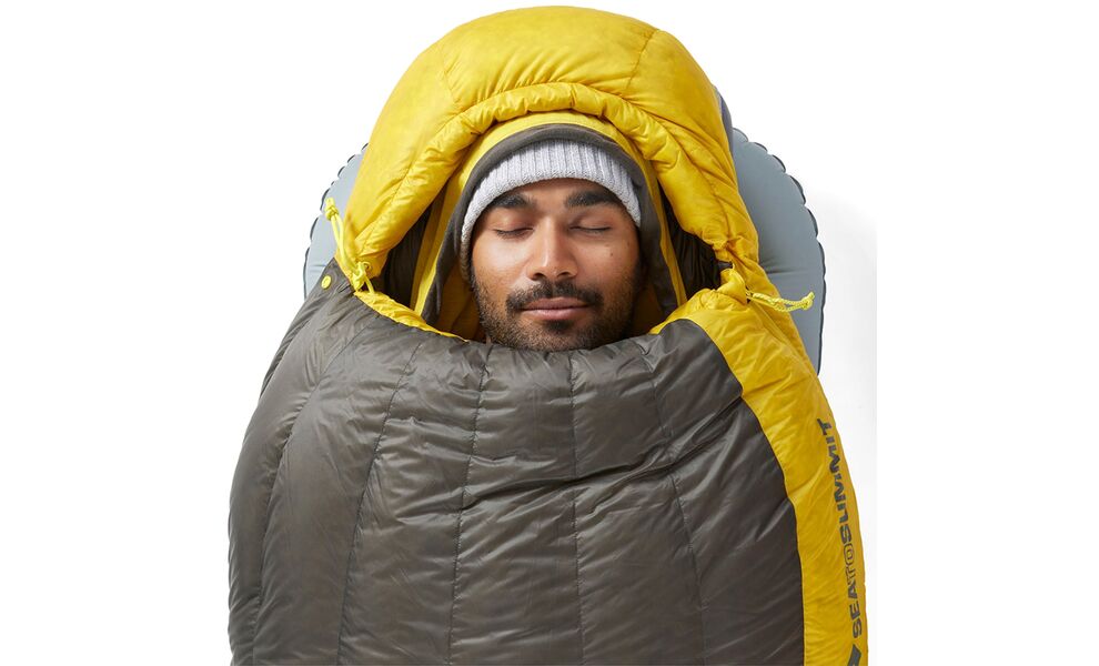 Зимовий пуховий спальник Sea to Summit Spark -18C - Regular до -18°C: з капюшоном, Максимальний зріст користувача: 185, Колір: Beluga Black, Сторона застібки: ліва, зображення 11