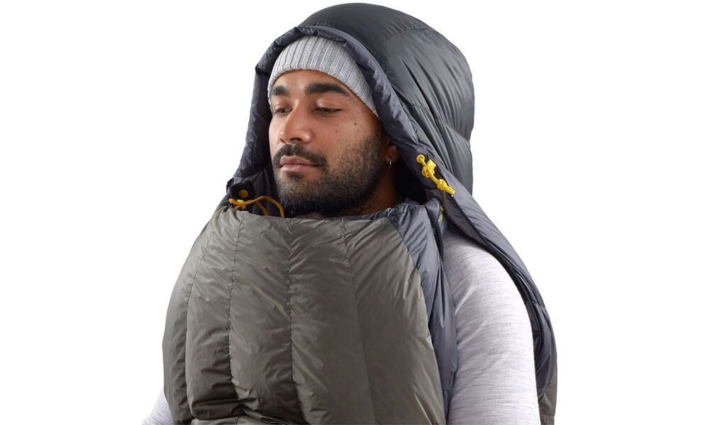 Демісезонний пуховий спальник Sea to Summit Spark Pro -9C 2025 - Long до -9°C: з капюшоном, Максимальний зріст користувача: 198, Колір: Beluga Black, Сторона застібки: ліва, зображення 11