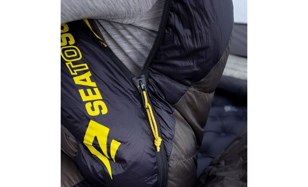 Демісезонний пуховий спальник Sea to Summit Spark Pro -9C 2025 - Long до -9°C: з капюшоном, Максимальний зріст користувача: 198, Колір: Beluga Black, Сторона застібки: ліва, зображення 25